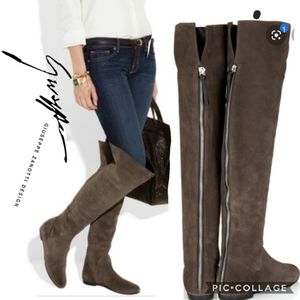 Giuseppe Zanotti Suede over the knee boots